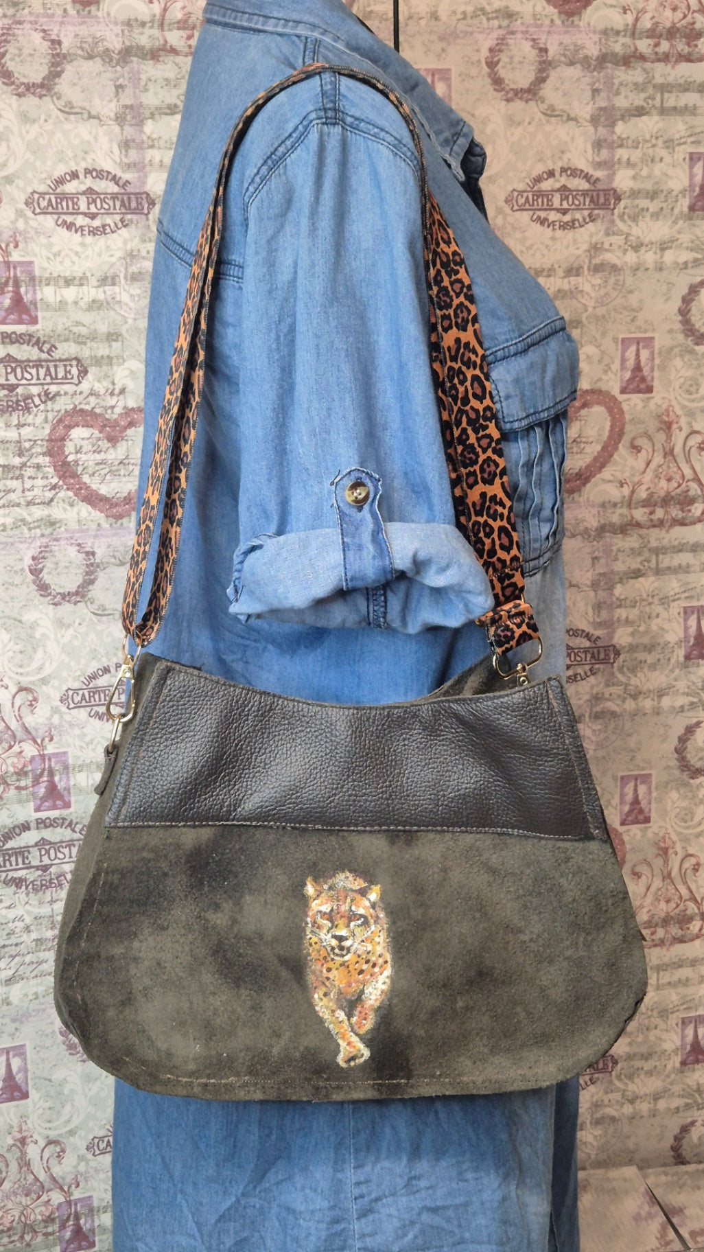 Leopard leather
