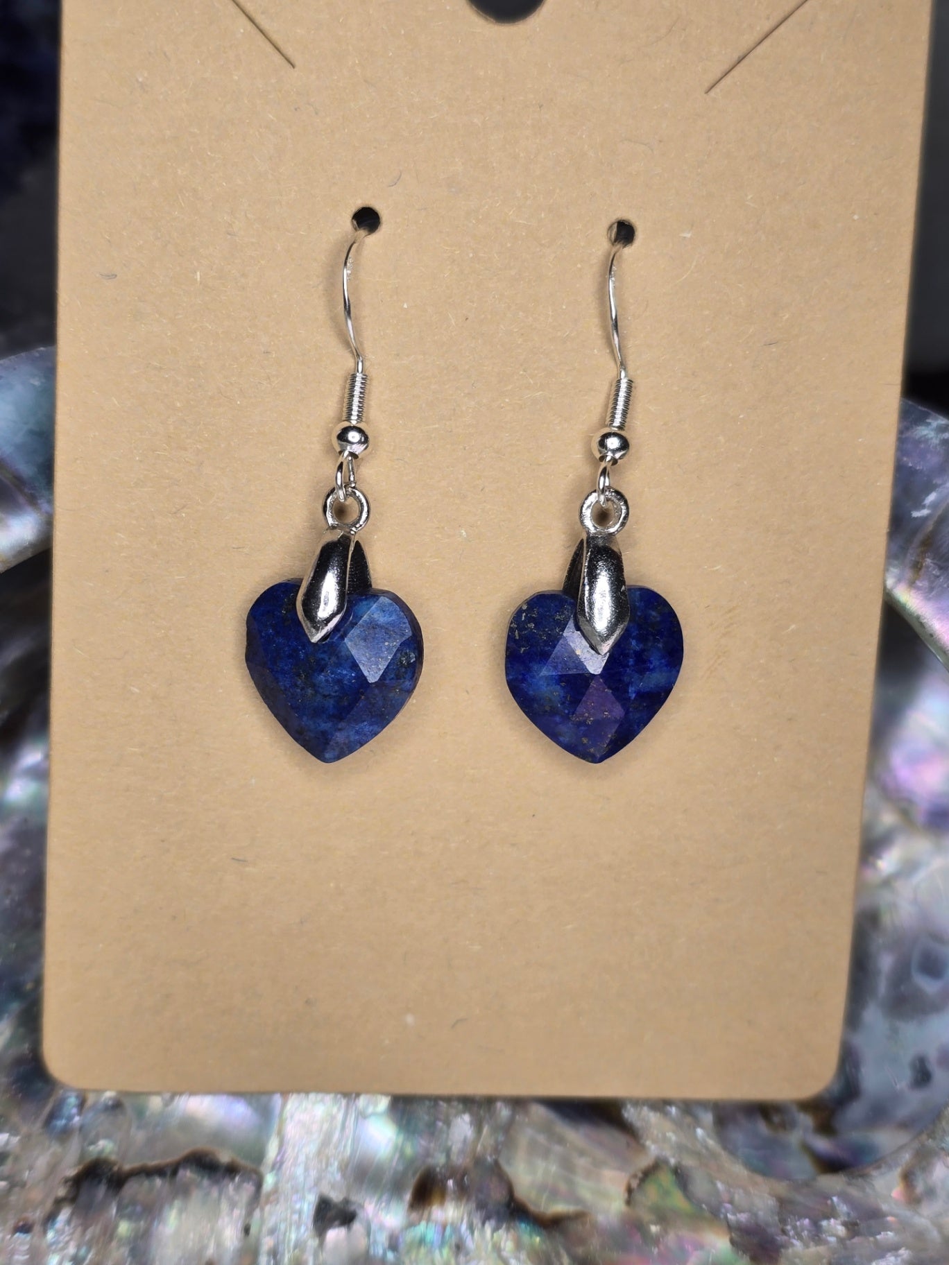 Sodalite heart earrings