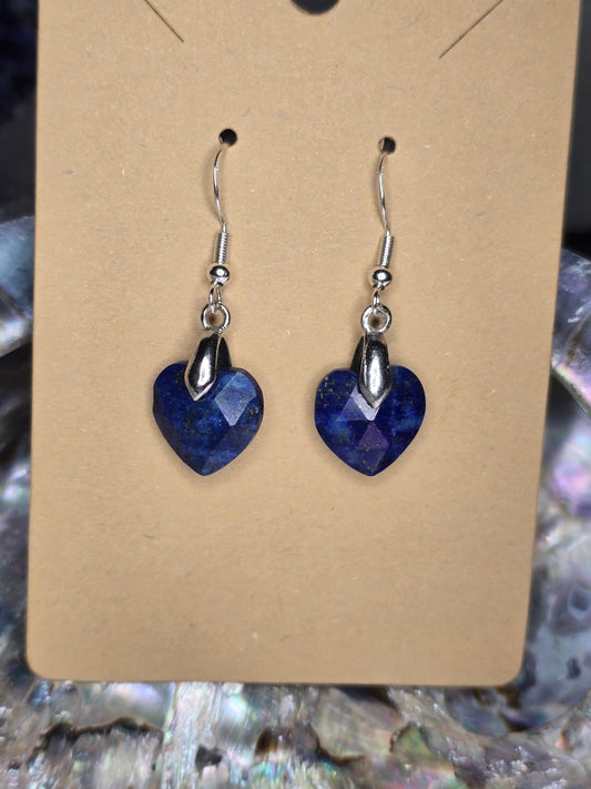 Sodalite heart earrings