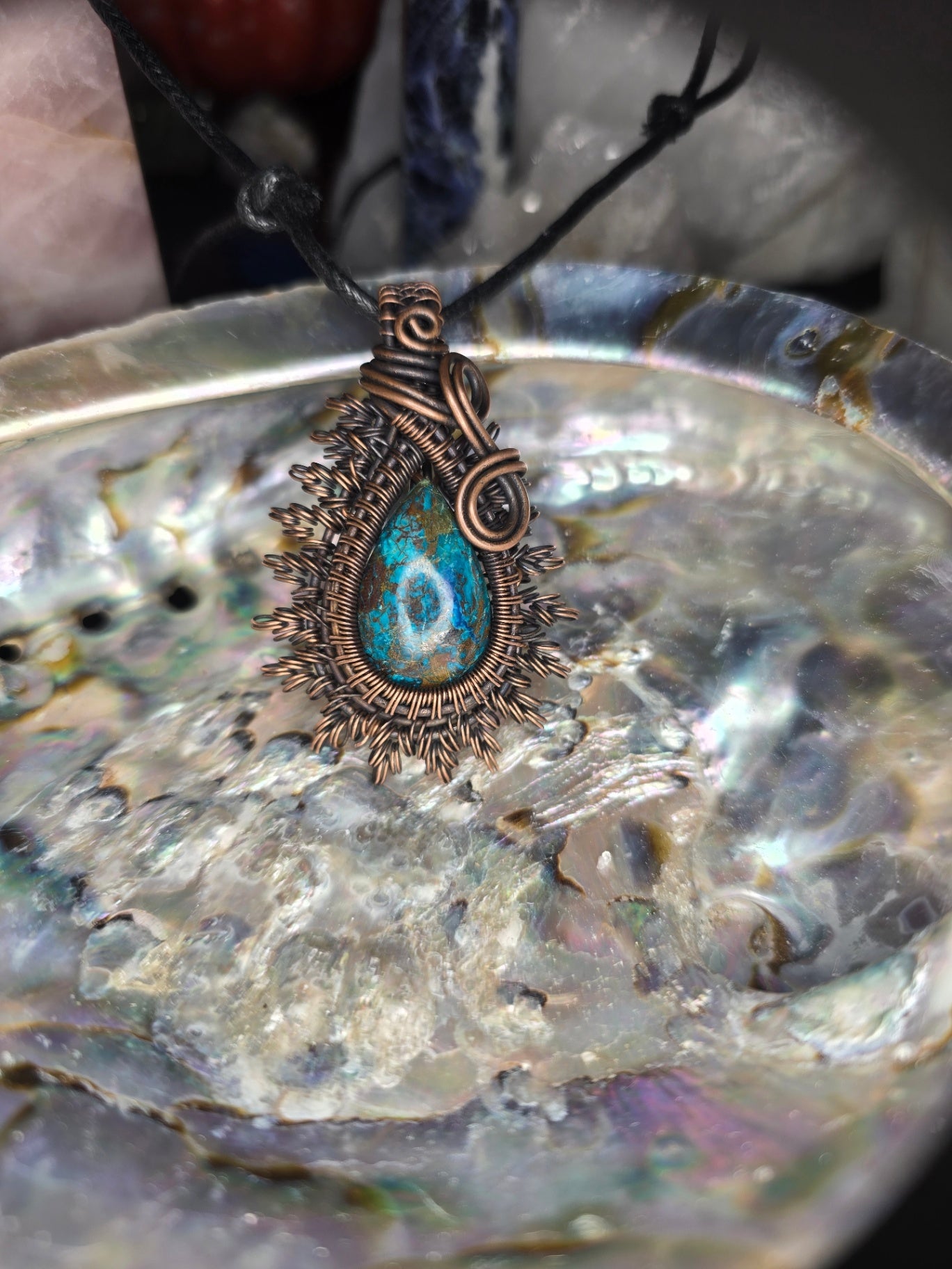 Azurite/malachite pendant 