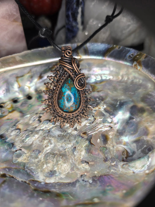 Azurite/malachite pendant 