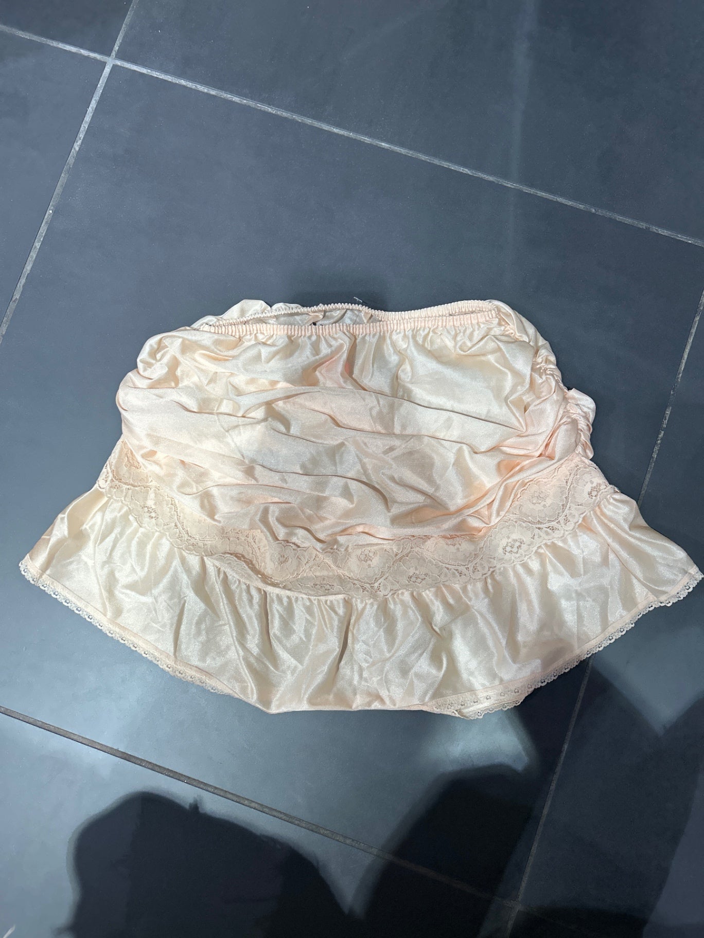 Upcycled slit skirt