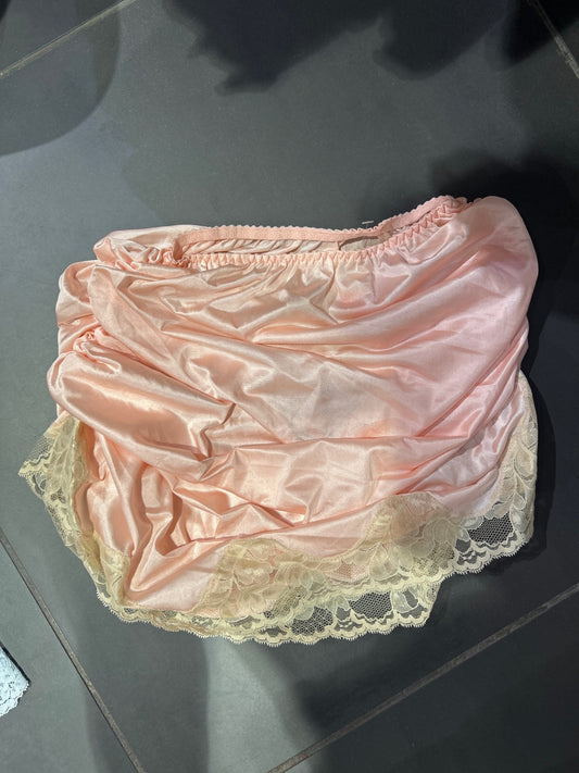 Up cycled slip skirt