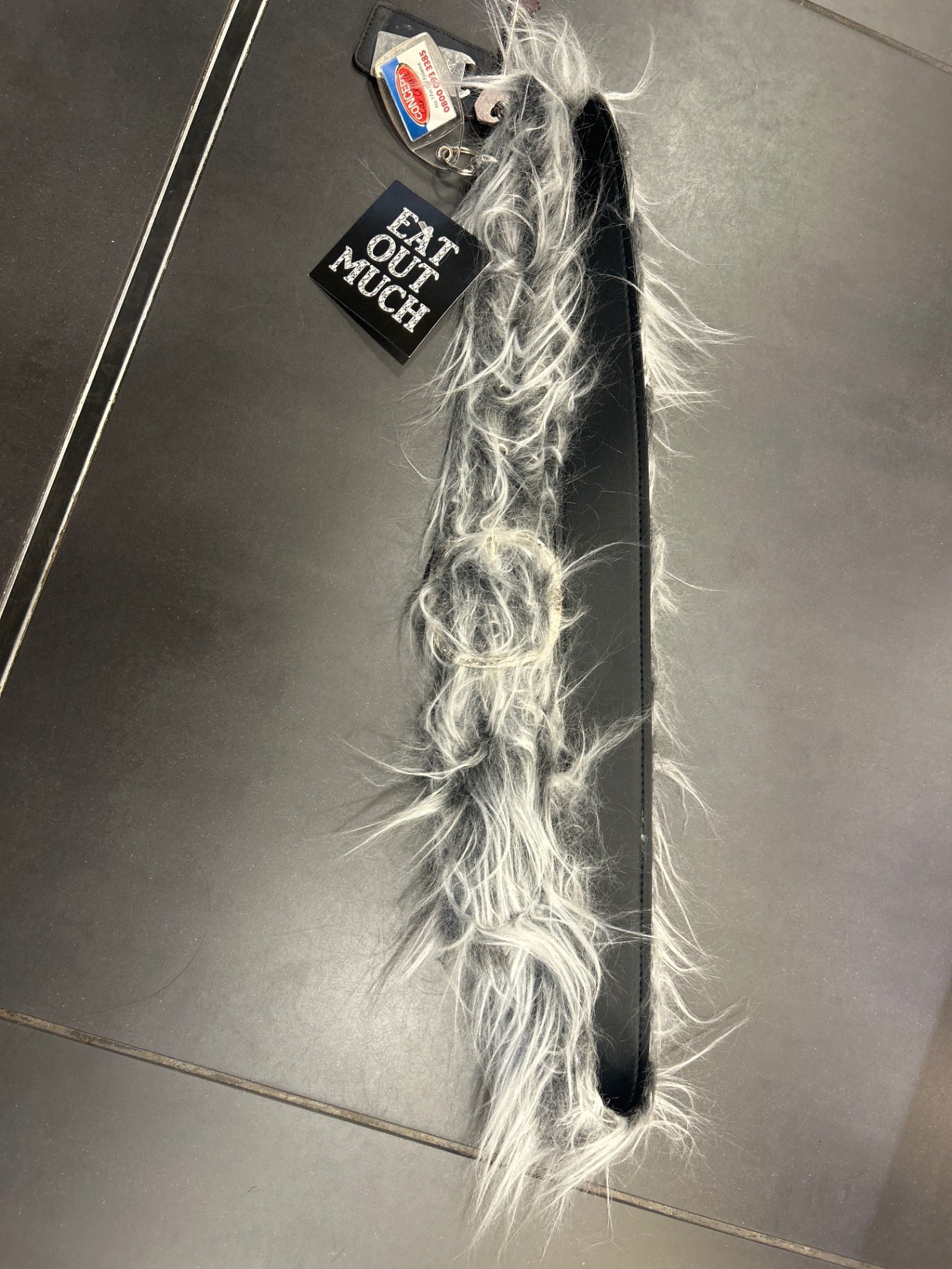 Upcycled fux fur belt