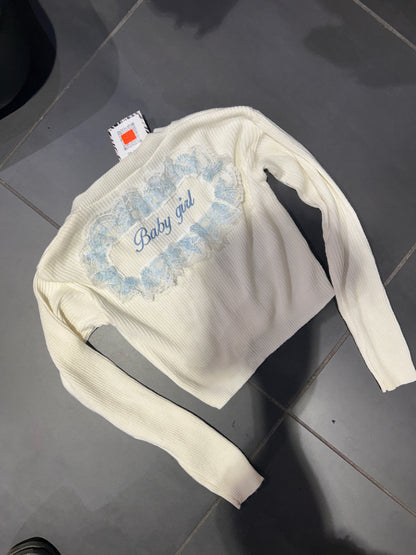 Upcycled crop sweater