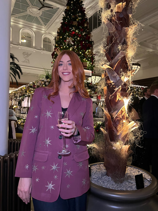 Plum Starry Blazer