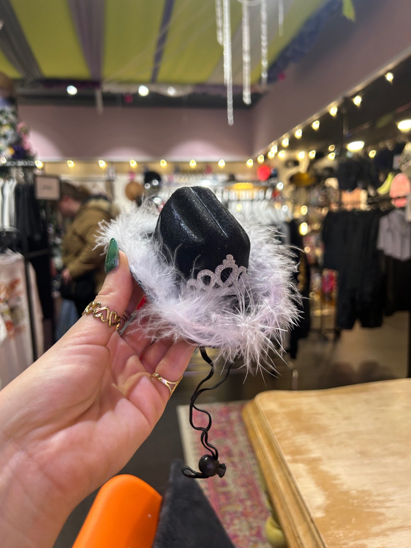 Fur Cowboy Pet Hat Black