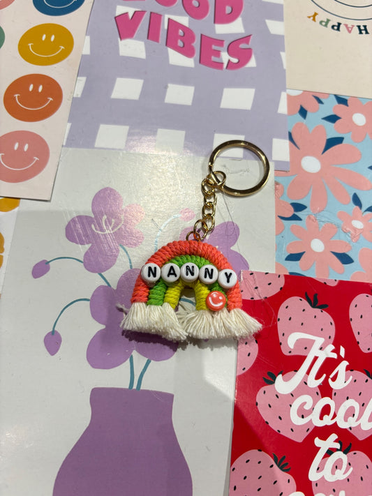Orange/Green Nanny Keyring