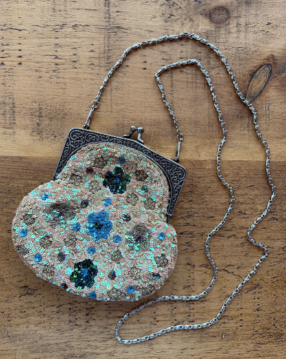 Vintage Flower Beaded Bag
