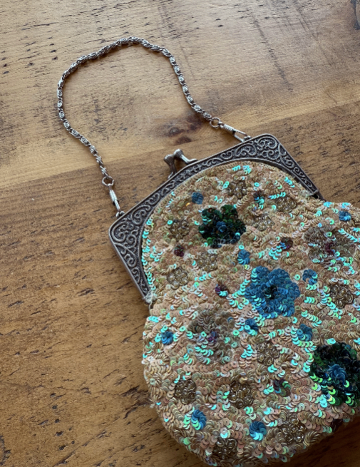 Vintage Flower Beaded Bag