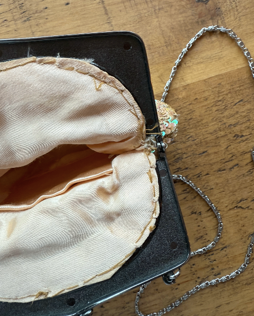 Vintage Flower Beaded Bag