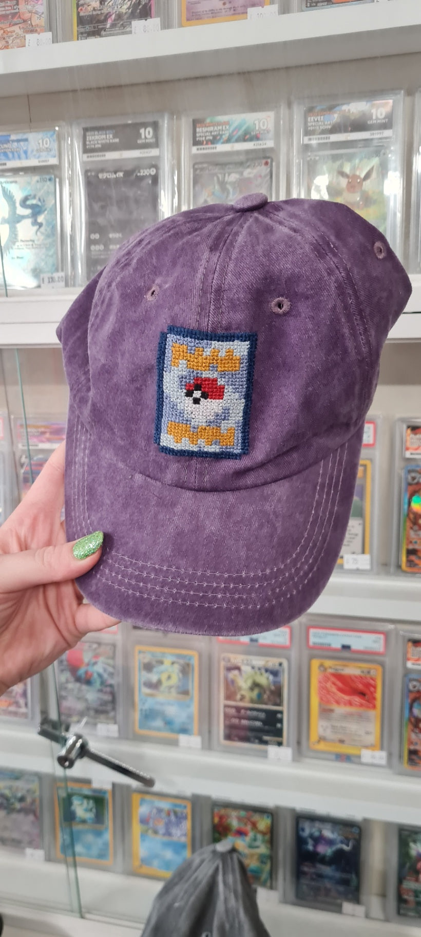 XL Pokemon TCG Card Purple Cap