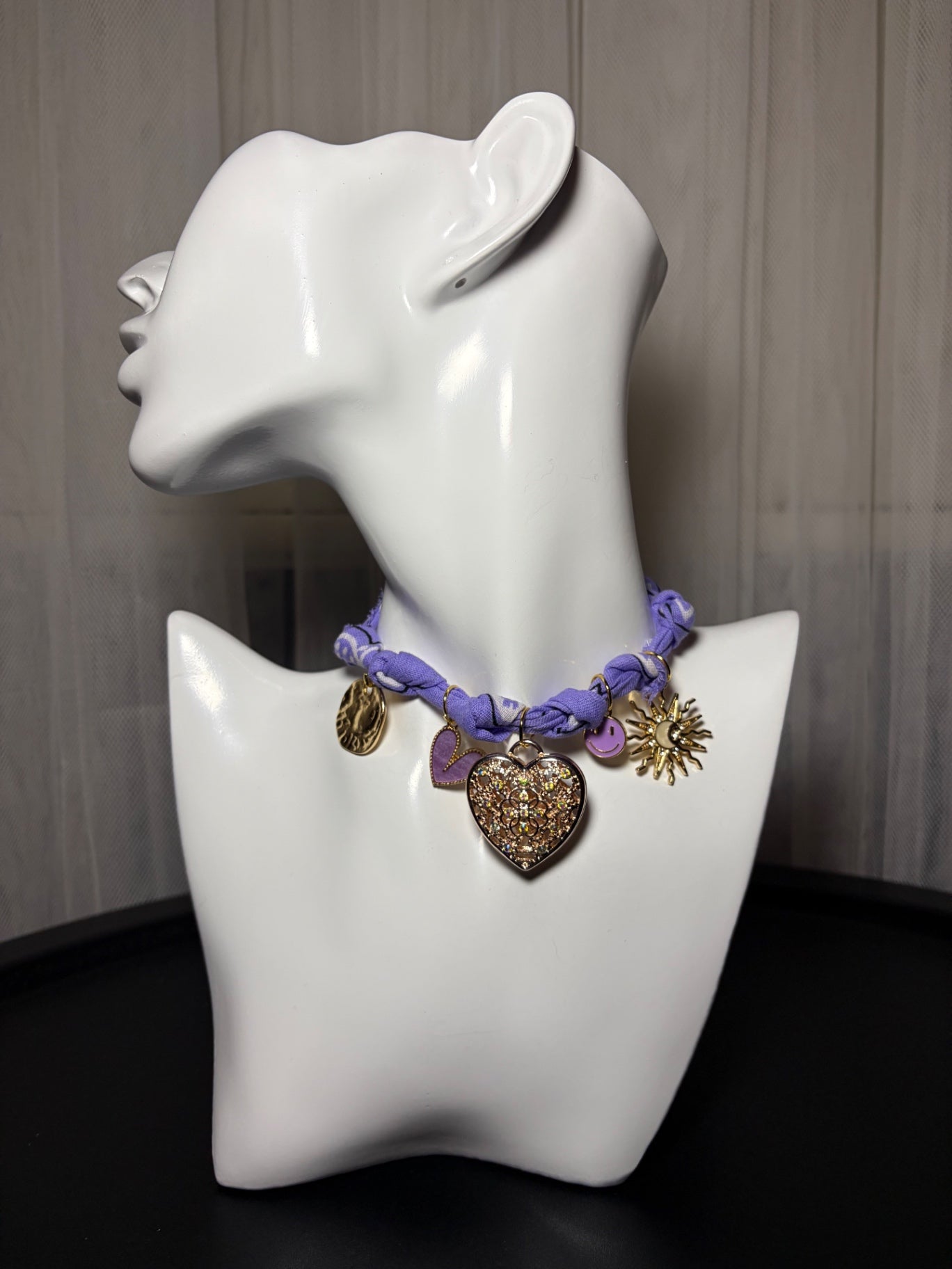 Purple bandana necklace 