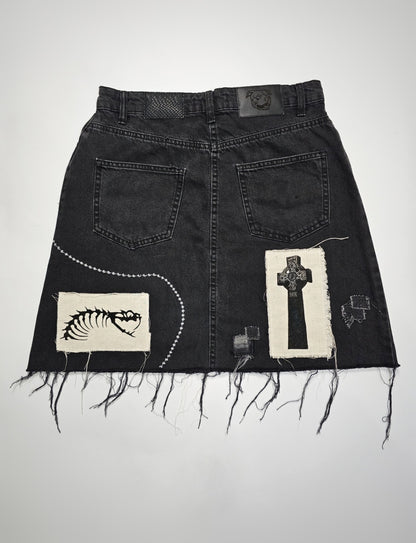 CC PAINTED PATCHWORK SKIRT 