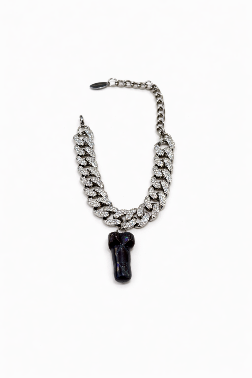 Rainbow Obsidian Penis Diamanté Crystal Bracelet