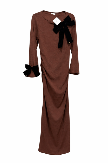 Brown Maxi With Bows