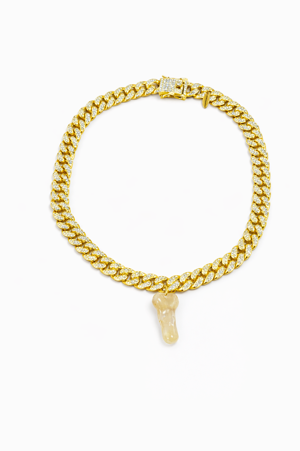 Citrine Penis Crystal Gold Necklace