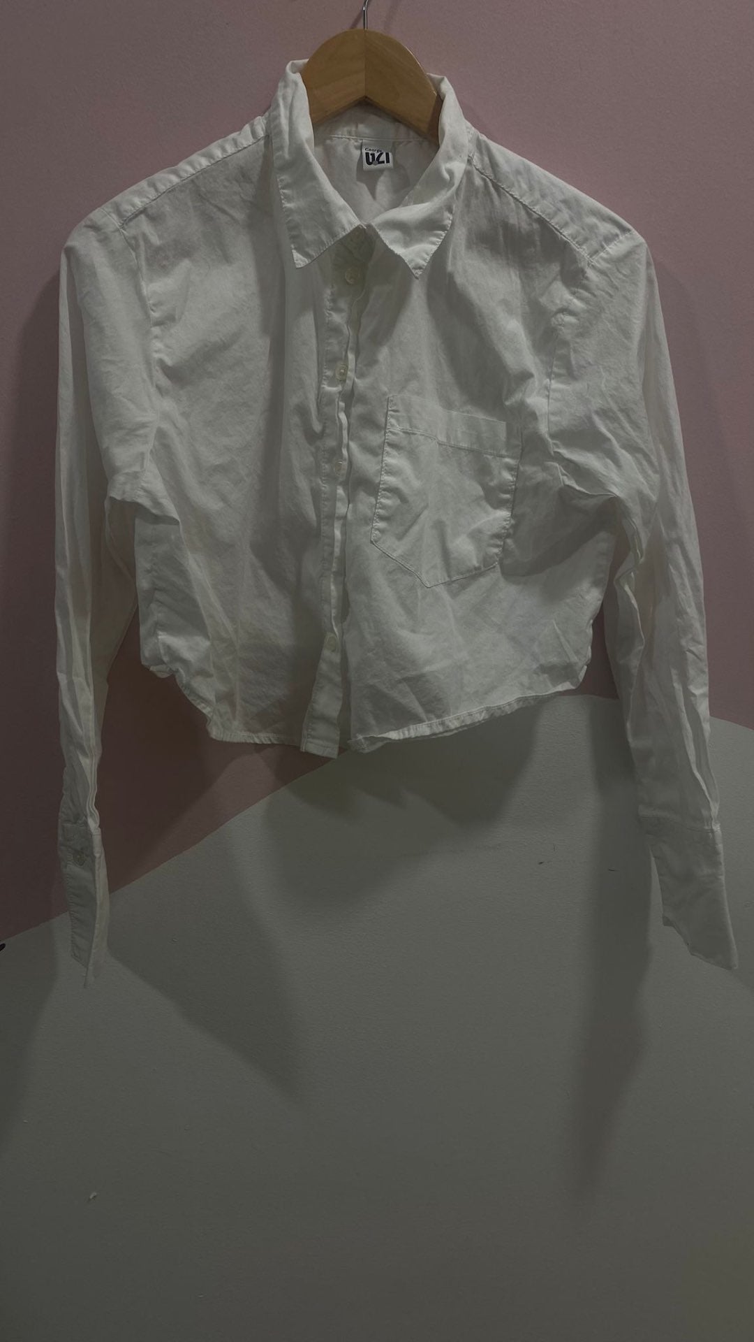 Cropped White Shirt