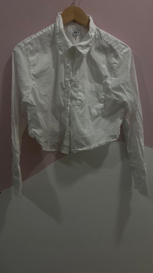 Cropped White Shirt