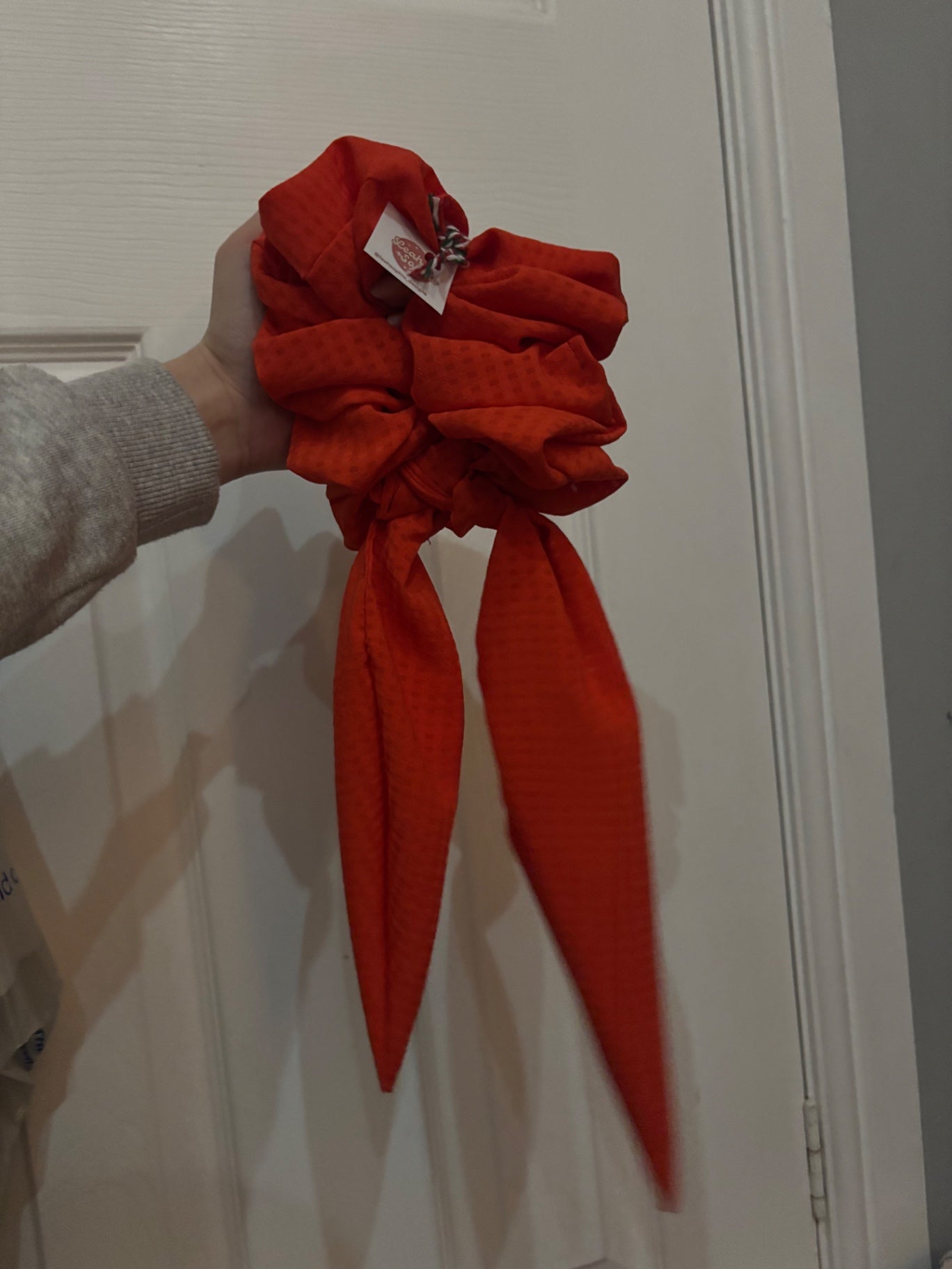 Red Giant scrunchie 