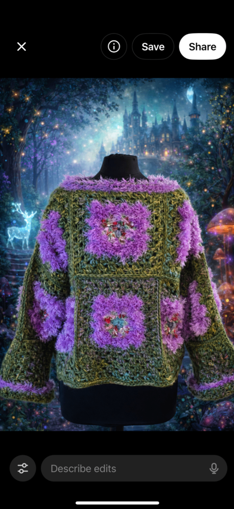 Green pink jumper