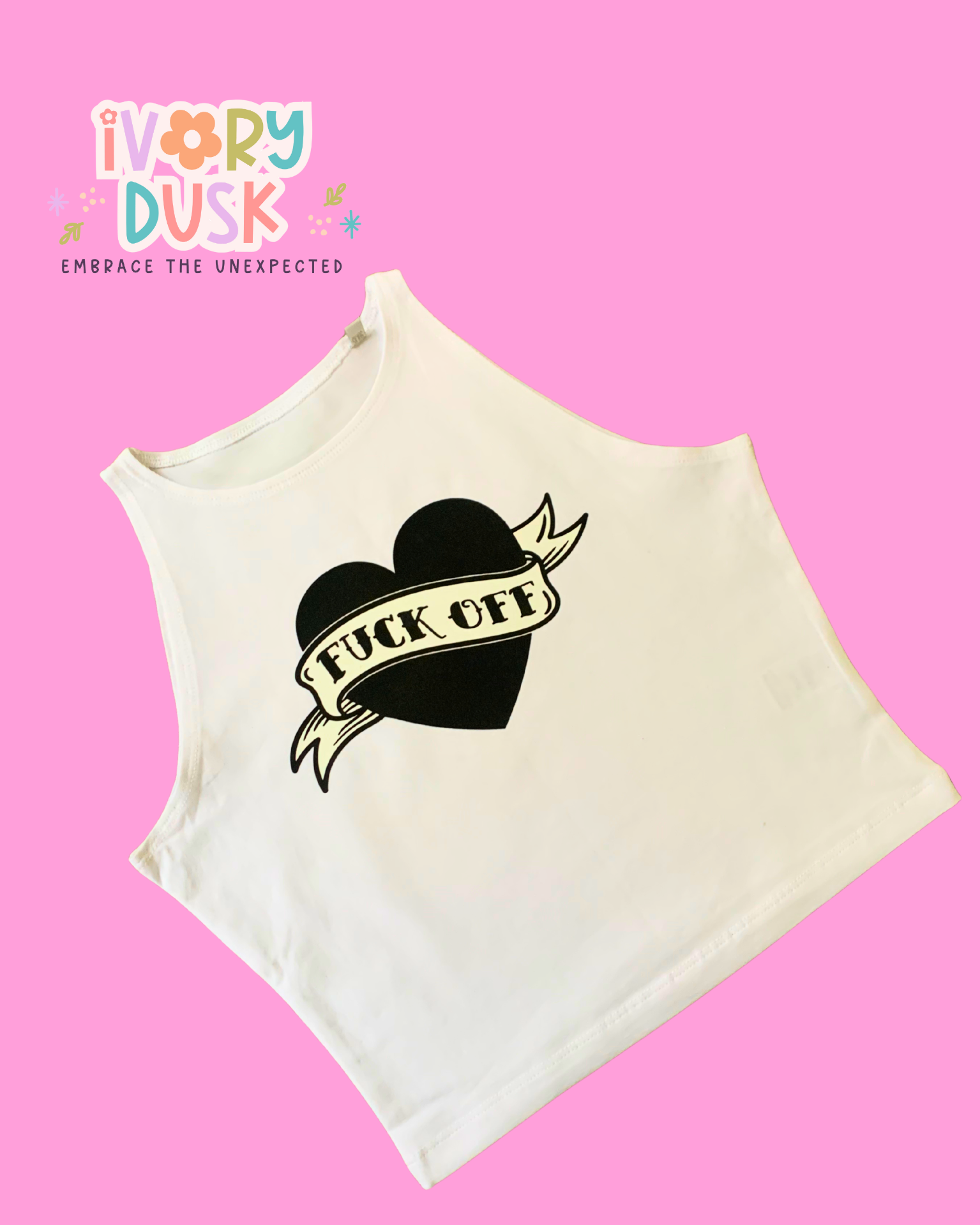 F*ck off cropped vest size L