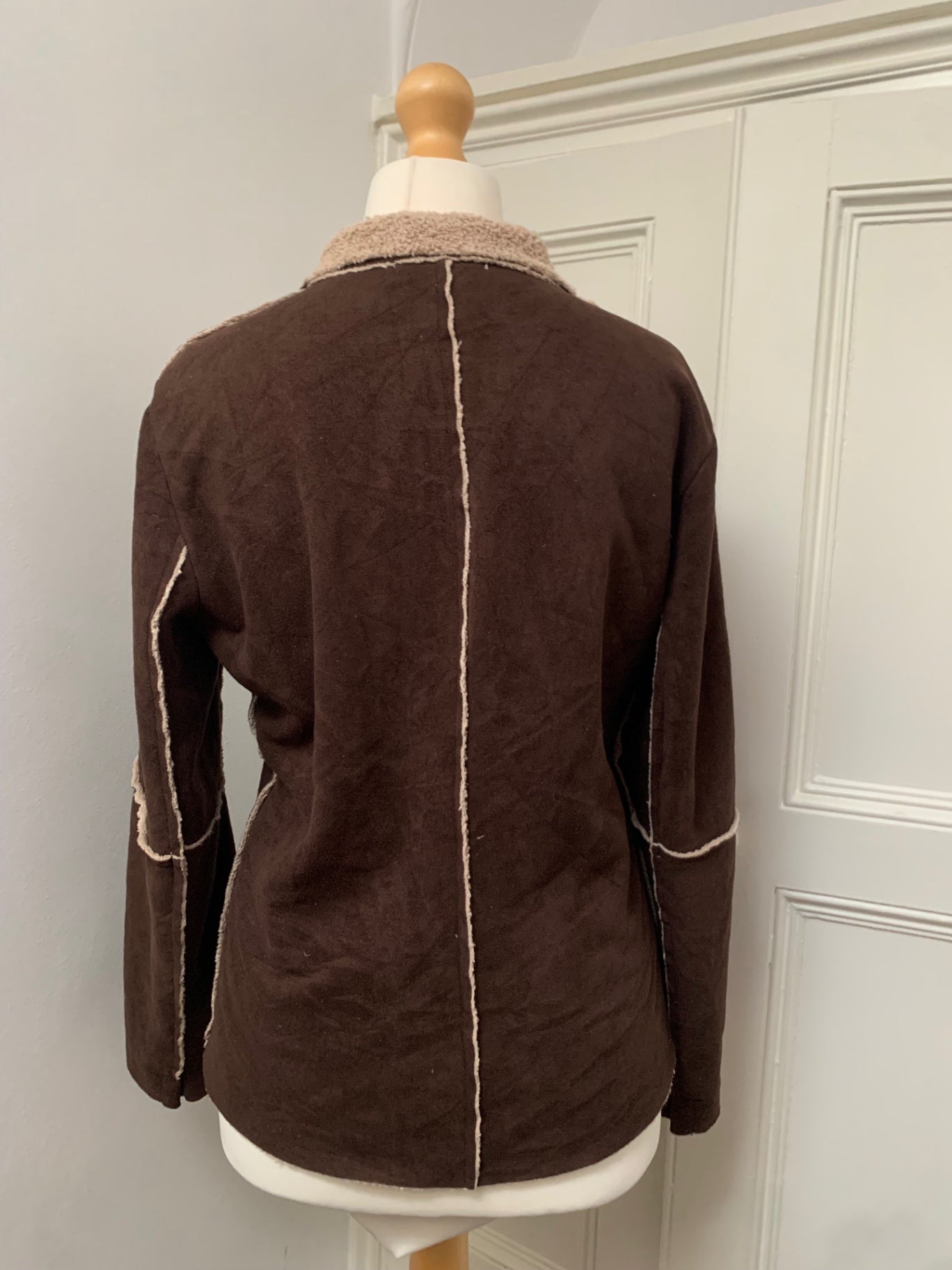 vintage brown zip up fleece