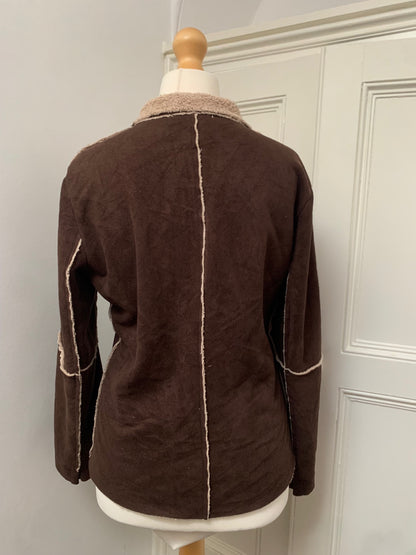 vintage brown zip up fleece