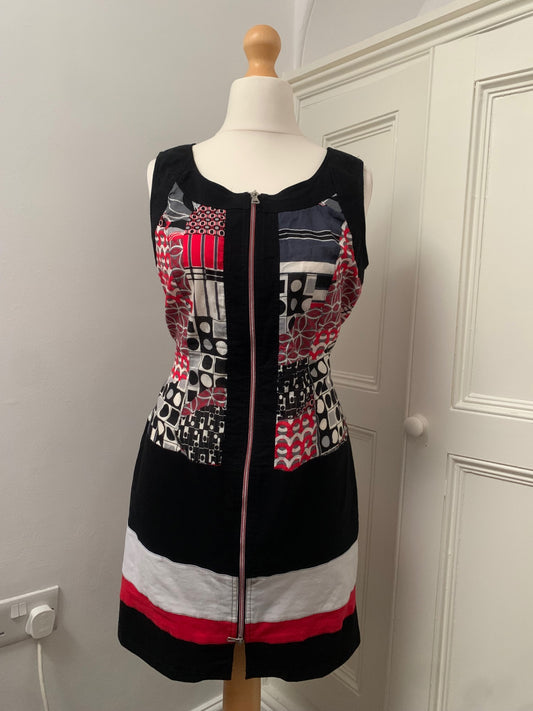 vintage zip up mod dress