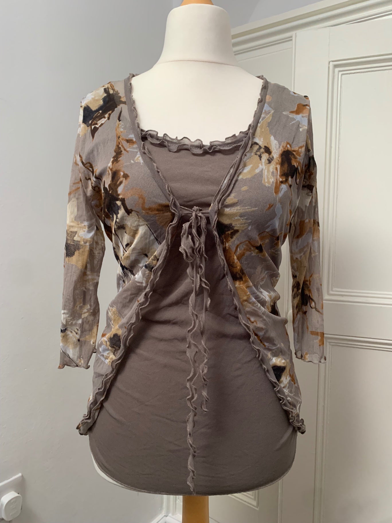italian floral cardigan & top