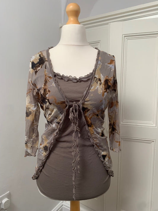 italian floral cardigan & top