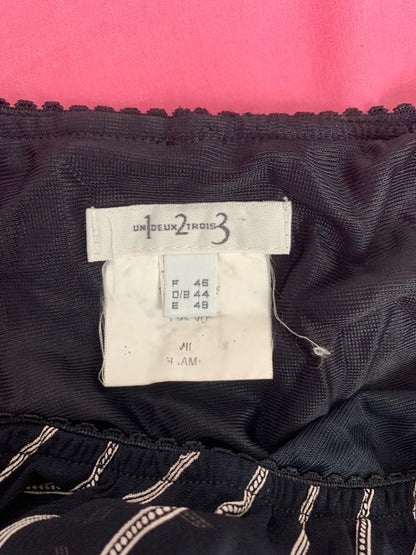 french vintage striped black skirt