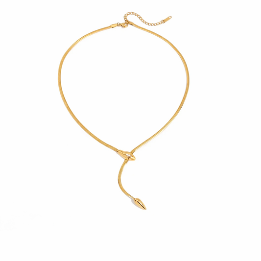 Serpent Knot Gold Necklace Gold