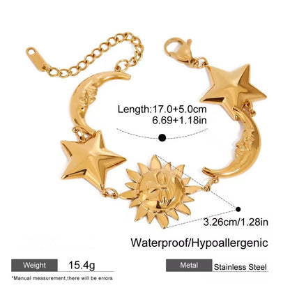 Celestial Orbit Charm Bracelet – Gold