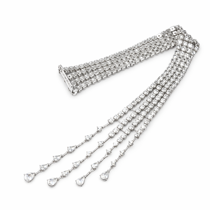 Crystal Droplet Brooch Pin