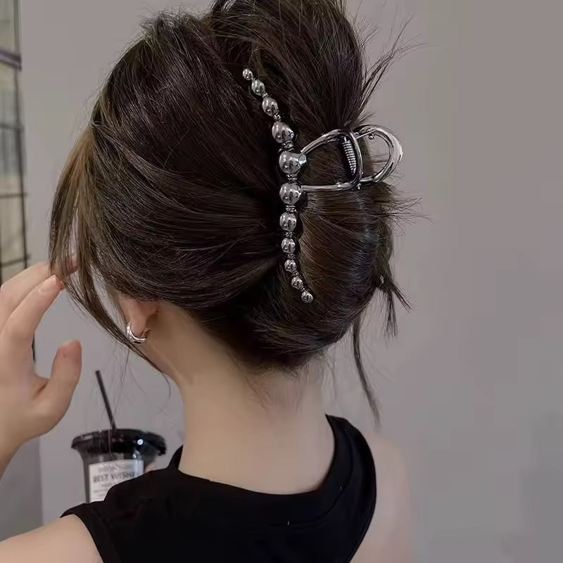 Silver Spear Wave Hair Clamp