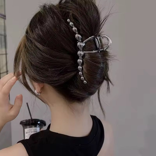 Silver Spear Wave Hair Clamp