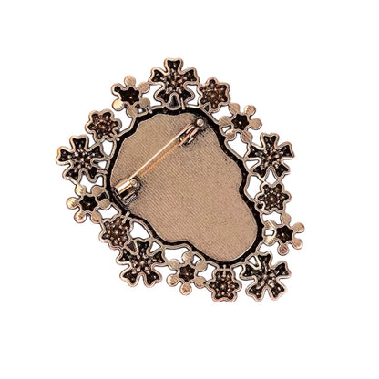 Skull Crystal Jewell Brooch 