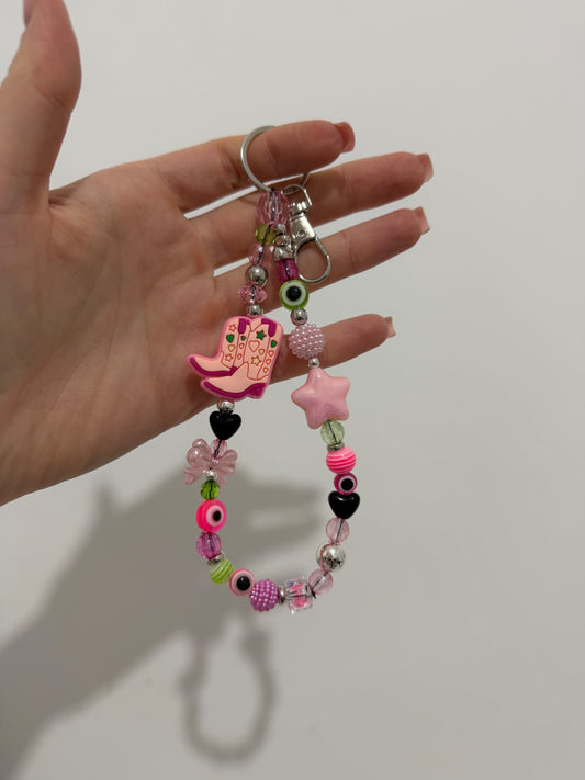 ‘Cowgirl’ keyring - silver
