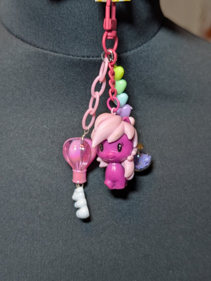 Pink pony keychain