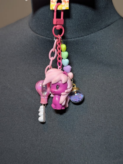 Pink pony keychain