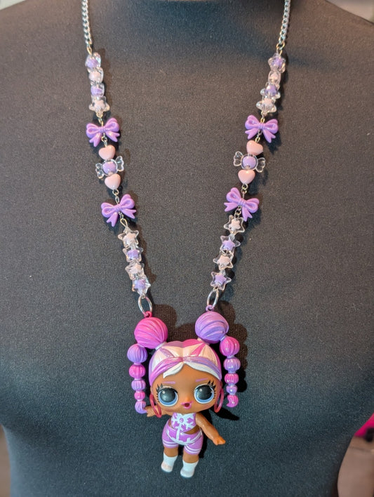 Lol purple doll necklace