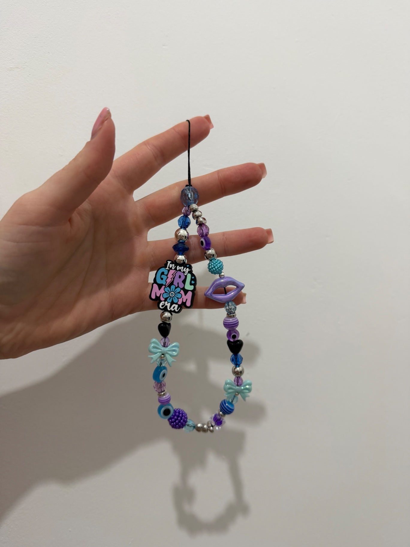 ‘Girl Mum’ phone charm - silver