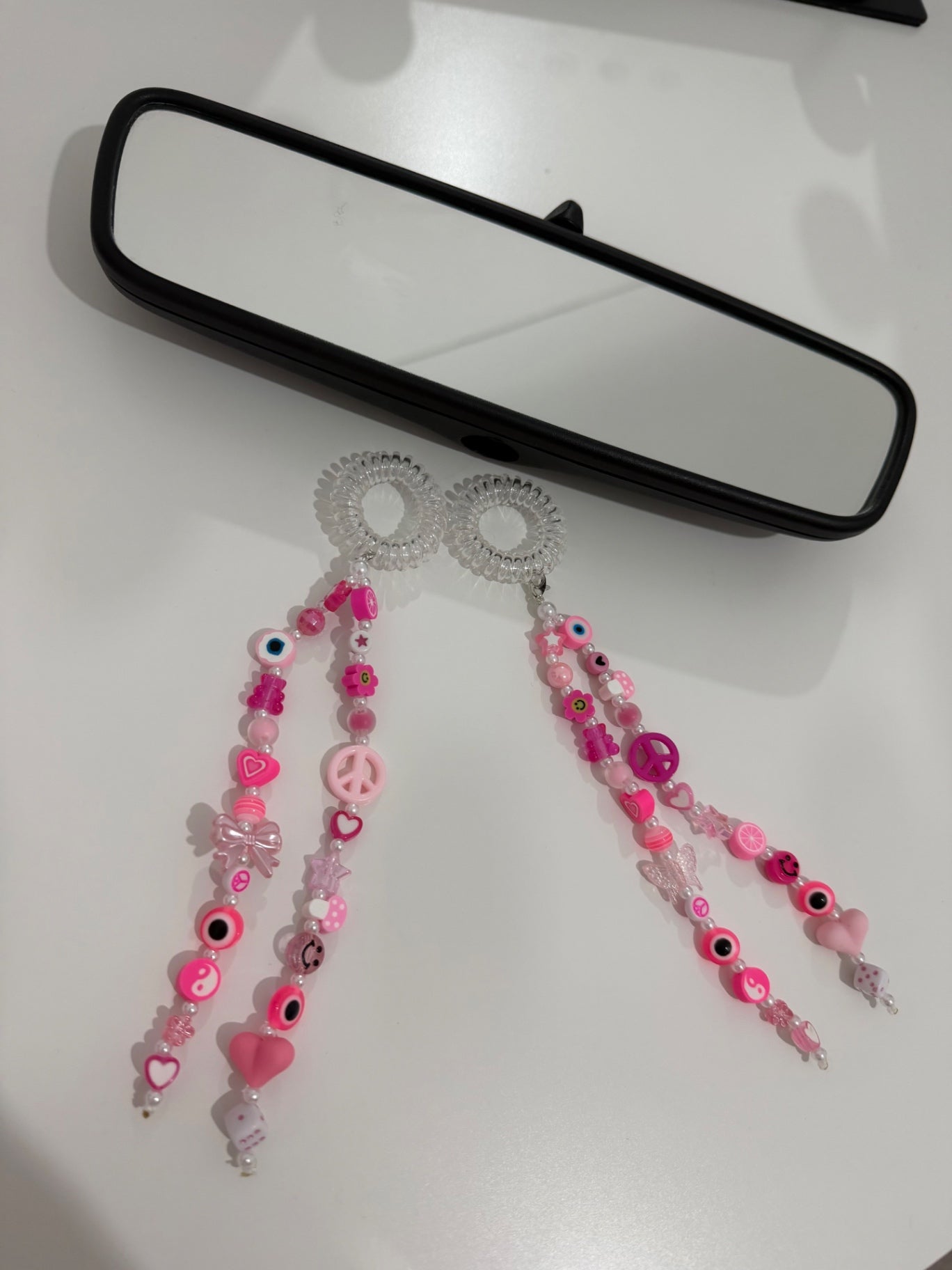 Brighten your day car charm - pink 
