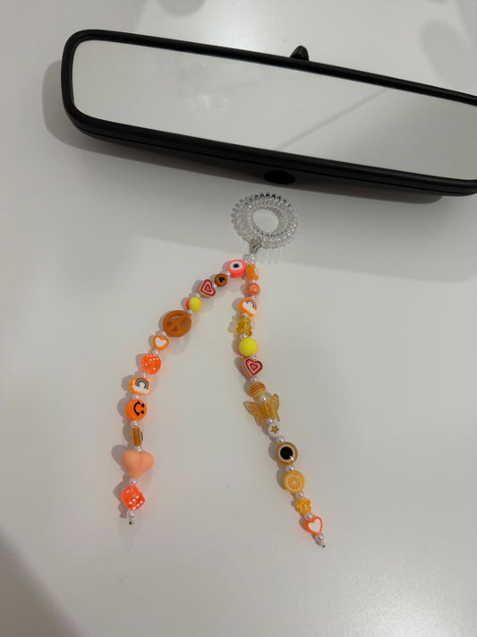 Brighten your day car charm - orange 