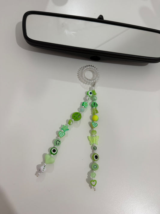 Brighten your day car charm - green 