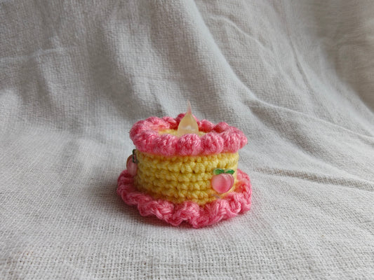 Tealight cakes, peach & vanilla 