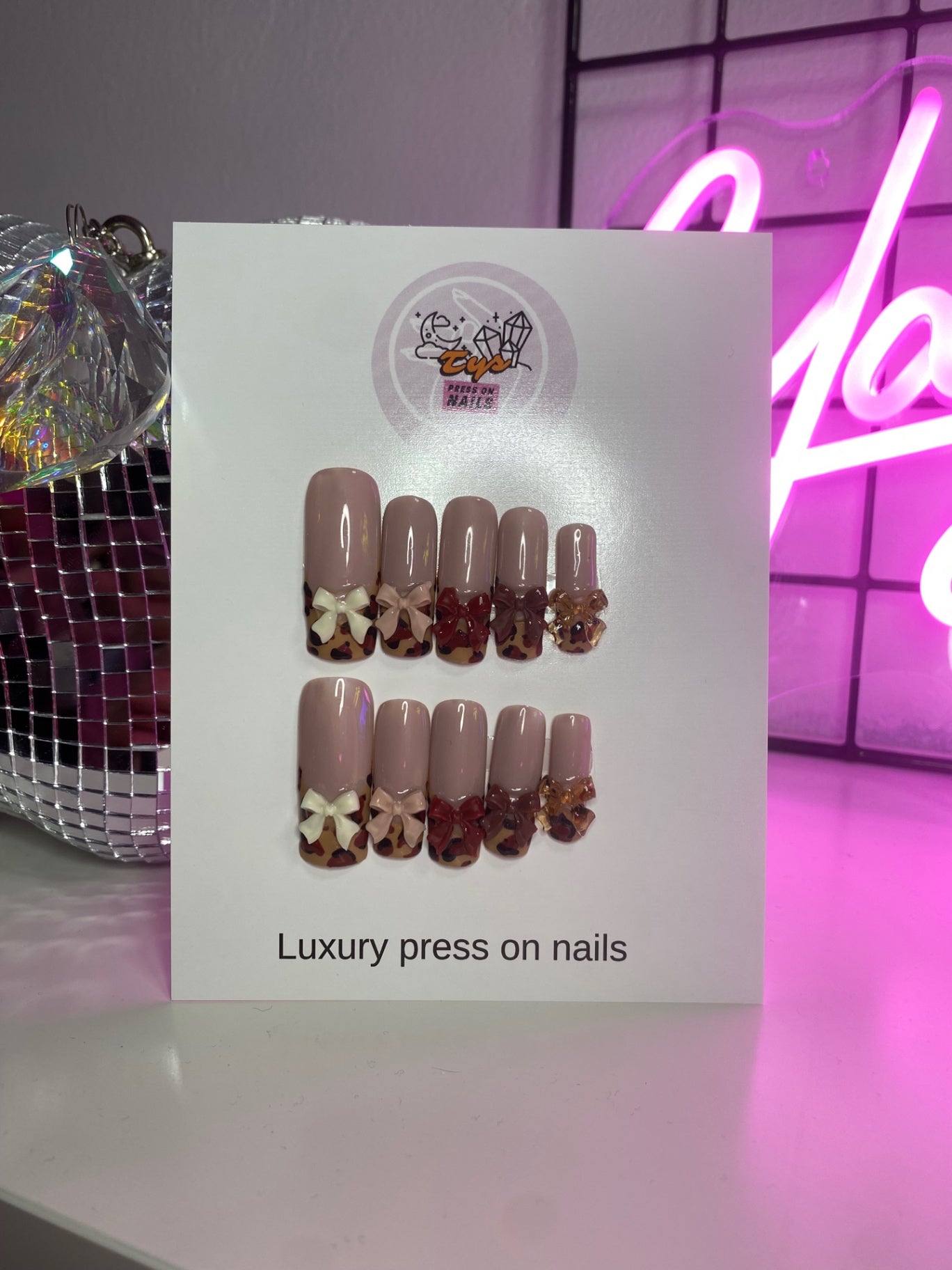 Cheetar Print Tips with Bows