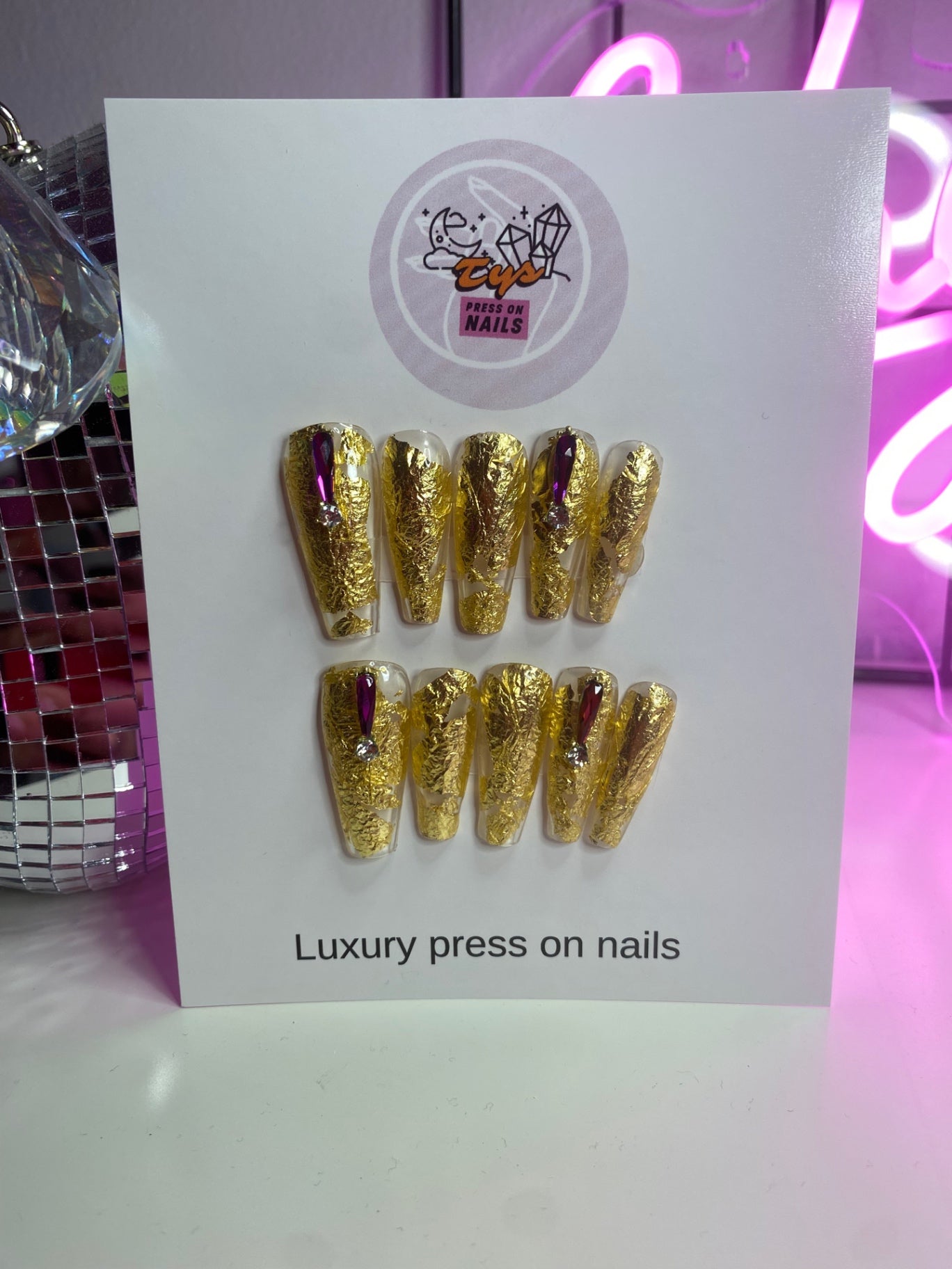 Gold Leaf Clear with embelishments 