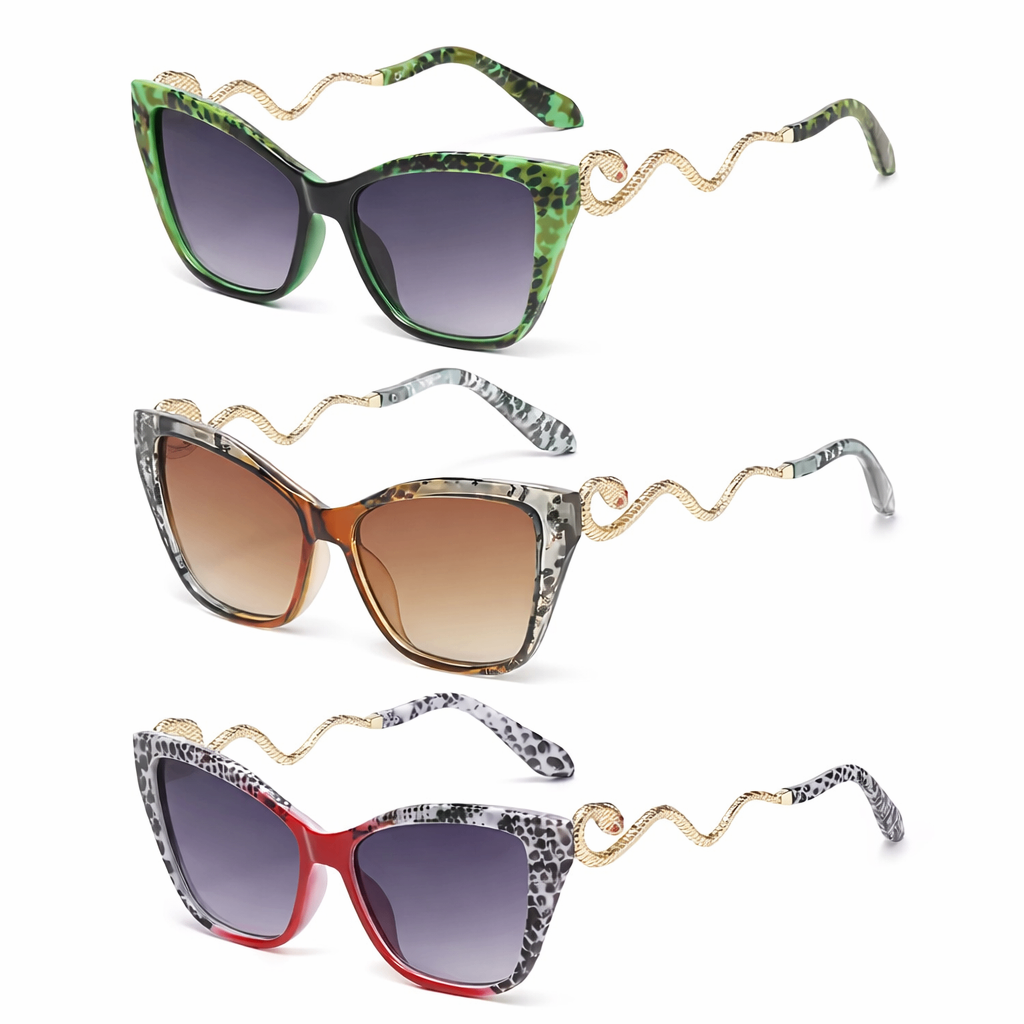 Snake Cat Eye Sunglasses Grey